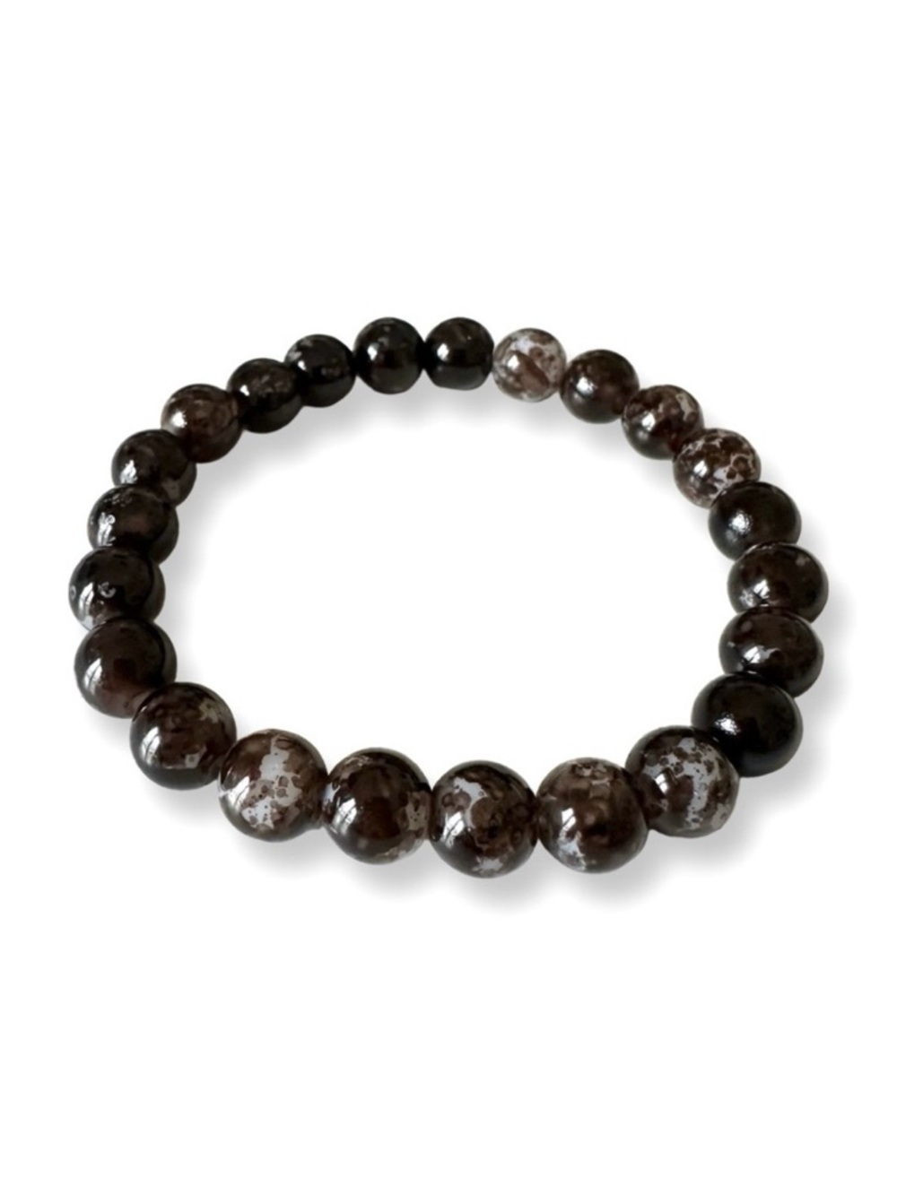 ⭐️ 5 for $25 Black Glass Crystal Beaded Stretchy Bracelet